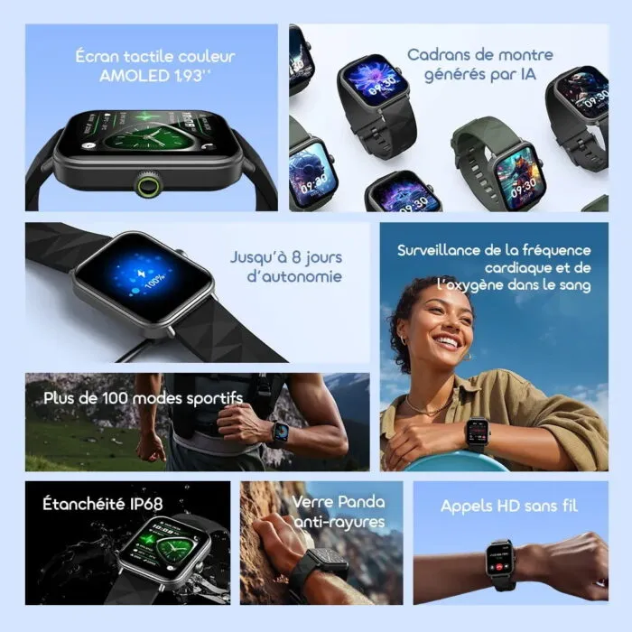 Fonctionnalités de la Oraimo Watch Nova 2 Lite