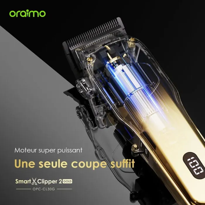 Moteur puissant Oraimo Smart Clipper 2 Gold, une seule coupe suffit